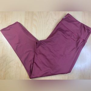 Mauve Champion C9 7/8 Leggings w Scalloped sides